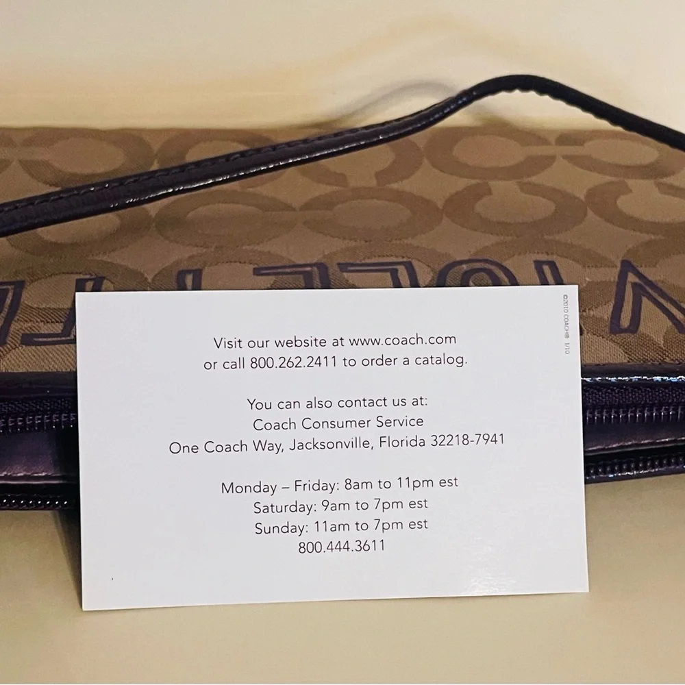 Coach Poppy Chan!! “Violette” Purple & Signature Wristlet w/beads & sequins NWT - Picture 7 of 7